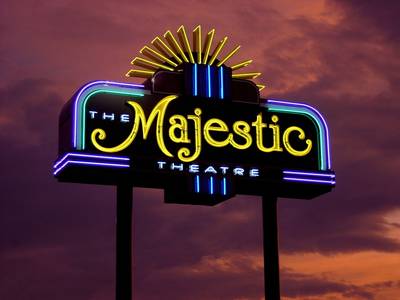Neon Theatre Sign in Yakima, WA